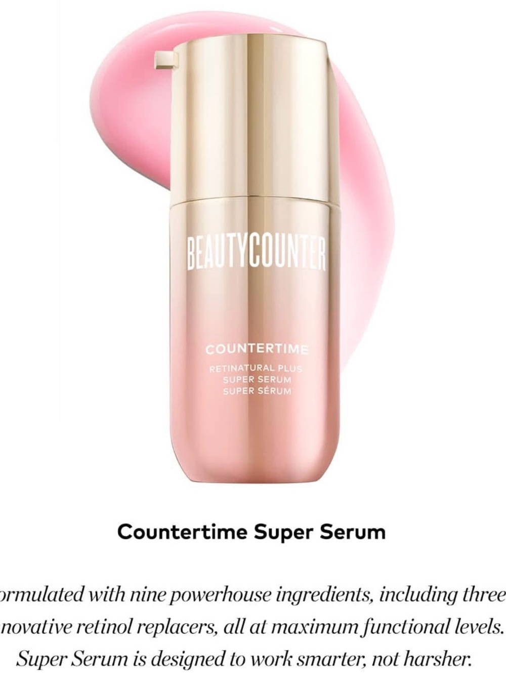 MSRP $89 NIB Beautycounter Countertime Retinatural Plus Super Serum - Picture 3 of 4